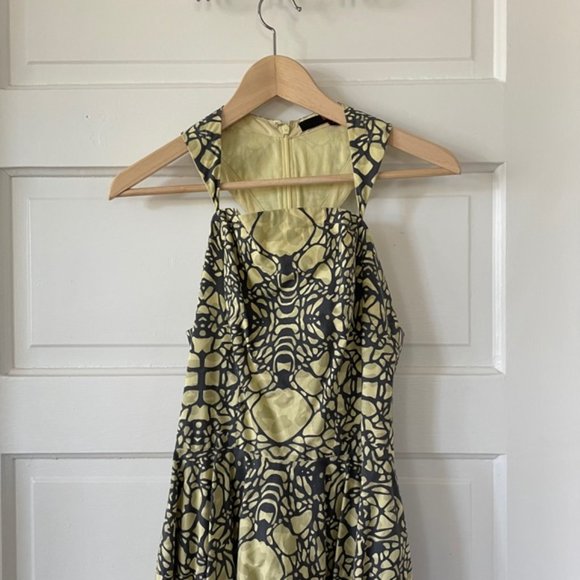 Cotton Midi Dress in Yellow/Gray by Fish Fry, XS, Racerback - Picture 6 of 8